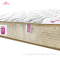 Matelas de ressorts traités à double chaleur mousse haute densité